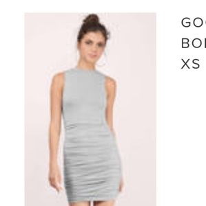 Gray bodycon mini dress. Size XS. Tobi. New w/ tag